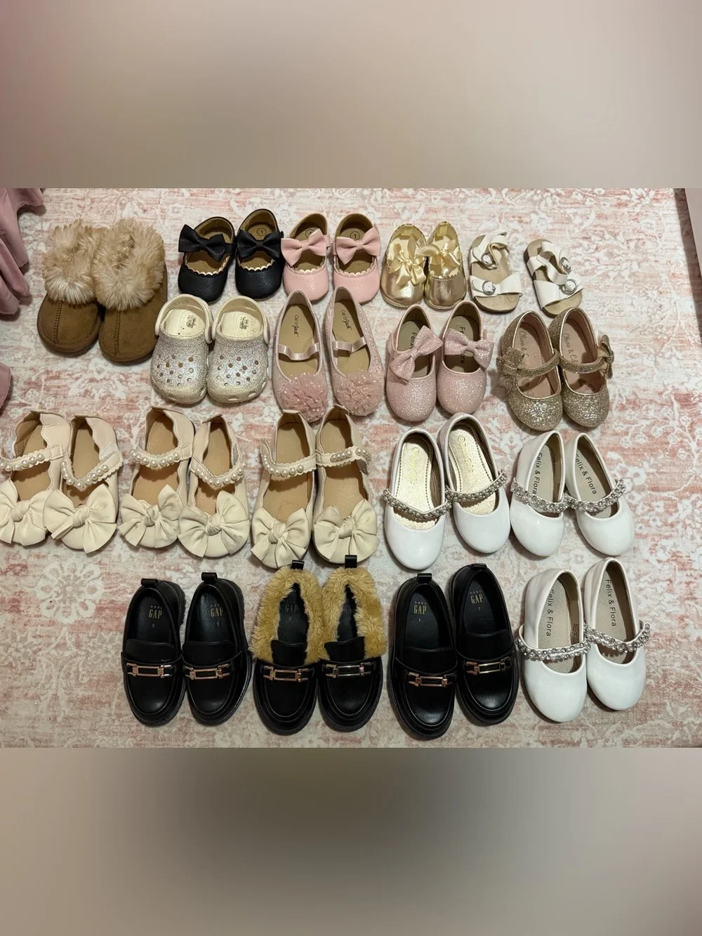 Girls Shoe Bundle – 19 Pairs (Newborn–Toddler Size 7C) 👟🎀
